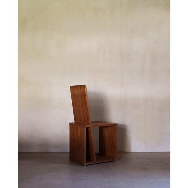 Strips Wood Occasional Chair, 1990 For Sale - Image 3 of 14