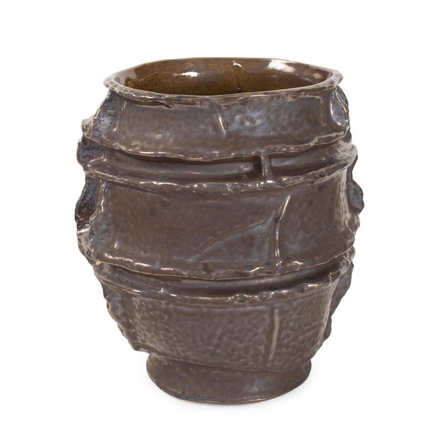 Contemporary Fossil Ridge Vase Small For Sale - Image 3 of 10