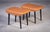 Beautiful pair of 1960s stools from Ølholm Møbelfabrik, kept in excellent condition and newly upholstered in rich cognac-...