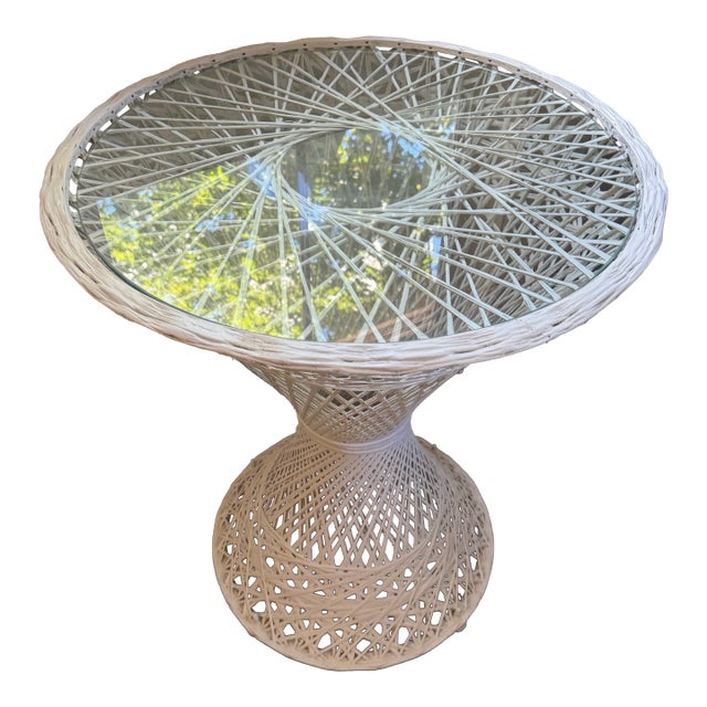 Mid Century, Russell Woodard Vintage Tall Hourglass Side Table, Attrbuted For Sale
