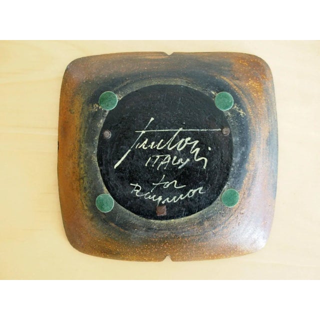 Marcello Fantoni Vintage Marcello Fantoni Ceramic Lava Glaze Ashtray For Sale - Image 4 of 6