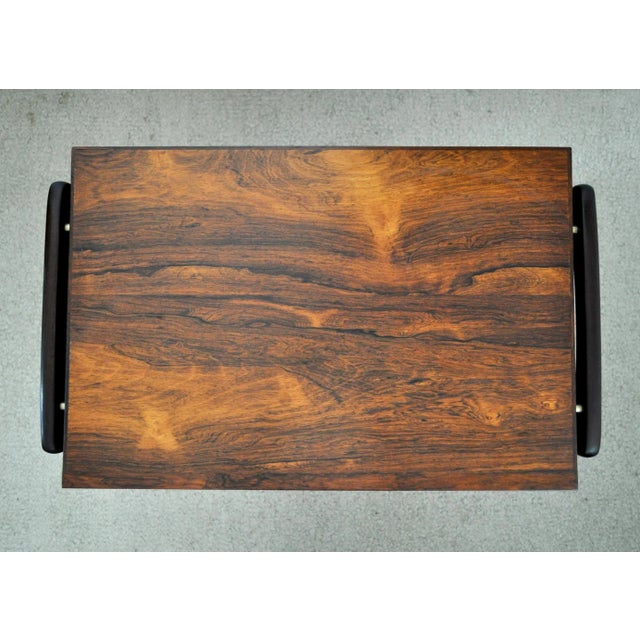 1960s Danish Modern Rosewood Sewing Table, 1960s For Sale - Image 5 of 13