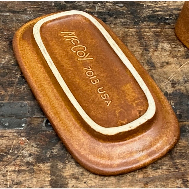 Vintage McCoy Glazed Ceramic Butter Dish For Sale - Image 12 of 12