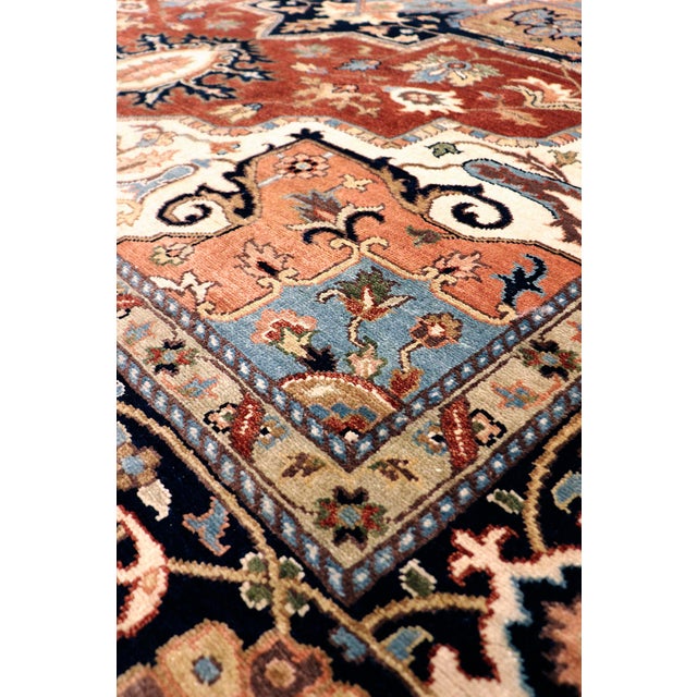 Tribal Serapi Wool Rust Area Rug-11' 9'' X 15' 0'' For Sale - Image 3 of 6