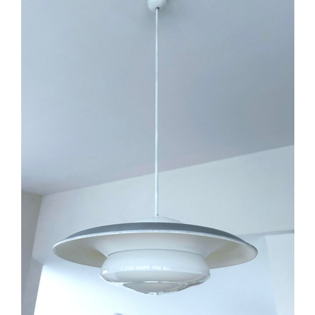 1930s Large Art Deco Glass Pendant Lights, 1930s, Set of 2 For Sale - Image 5 of 15