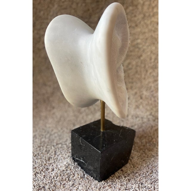 "All Ears" Carrara Marble Sculpture For Sale - Image 4 of 7