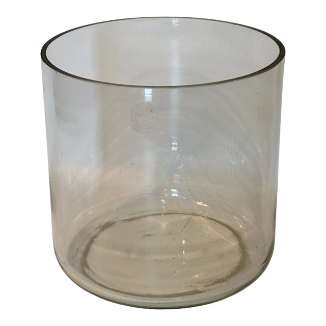 Pre-1947 Pyrex Laboratory Glass Vat – Tm Reg Etched Mark, 12″ Diameter X 12″ Tall For Sale