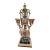 Vintage Dilly Brass Candelabra With Carrara Marble Base For Sale