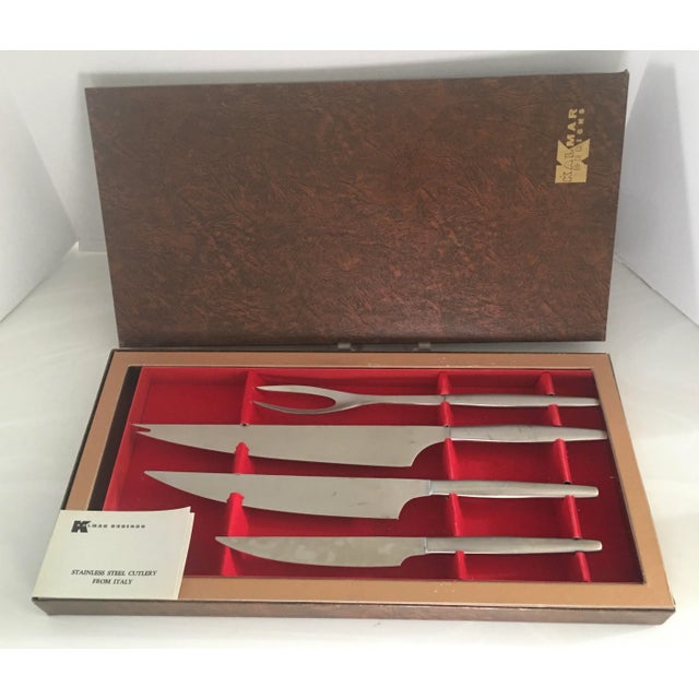 Metal Vintage Kalmar Designs Stainless Steel Cutlery Set Italy- Set of 4 For Sale - Image 7 of 7