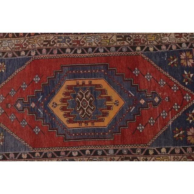 1950s Handknotted Tribal Wool Rug For Sale - Image 5 of 10