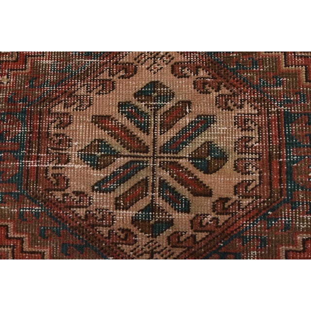Sarab Runner 3'5'' X 10'11'' Brown Wool Semi-Antique Tribal Hand-Knotted Rug For Sale - Image 10 of 14