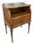 Antique French Nightstand With Marble Top & Brass Gallery For Sale
