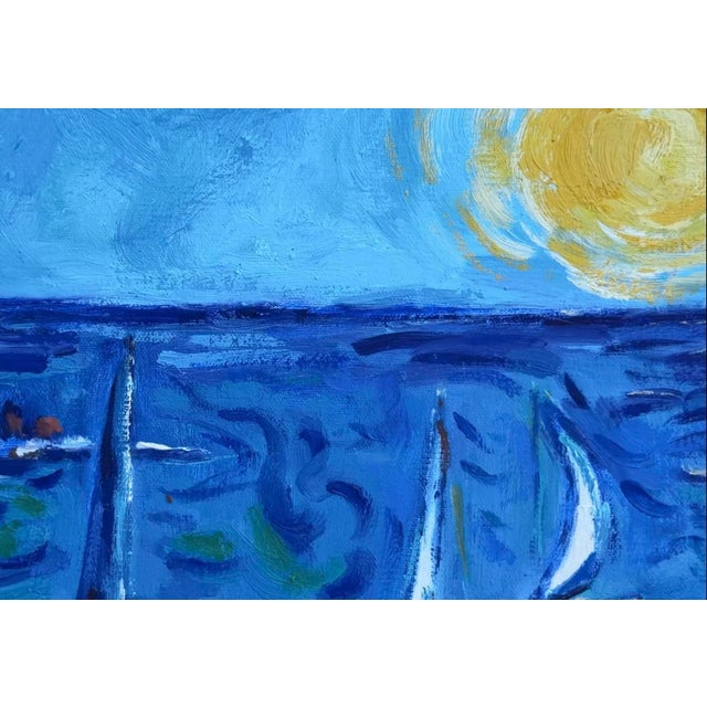 Sail Away With Me - Modern Impressionist Oil Painting Seascape For Sale - Image 4 of 8