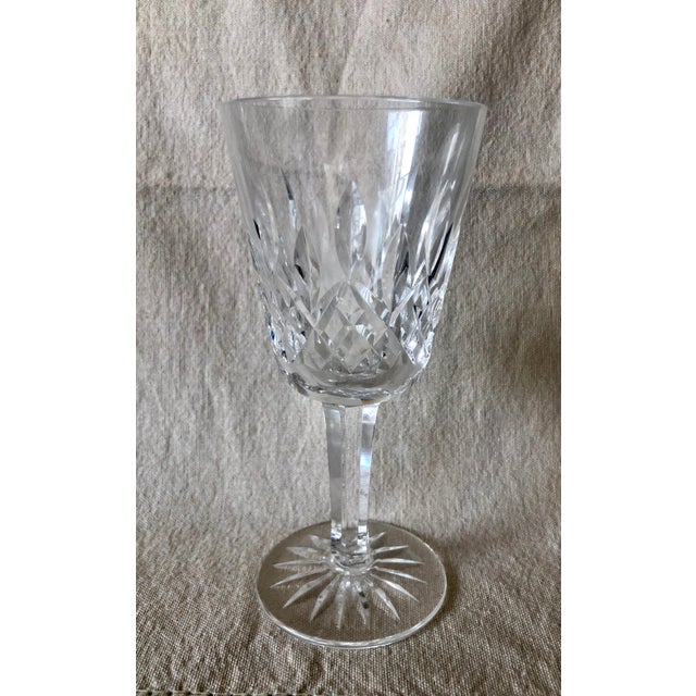 1950s Waterford Crystal White Wine Glasses in Lismore Pattern Set of