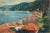 1990s Pino Romanò, The Coast in Scilla, Oil Painting, 1990s For Sale - Image 5 of 5