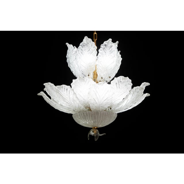 Italian Large Midcentury Italian Murano Glass Chandelier, 1970s For Sale - Image 3 of 13