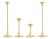 Jazz Candleholders in Steel with Brass Plating by Max Brüel, Set of 4 For Sale