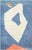Artistically Beautiful Abstract Blue and White Color Vintage Art Pile Rug, Art Rug Origin: India, Date: Mid Century (20th)