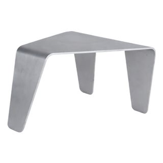 Sculptural Coffee Table in Brushed Aluminum by Veliento For Sale