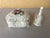 Mid 20th Century Vintage Victorian Floral Ceramic Heart Box and Bell For Sale - Image 5 of 9