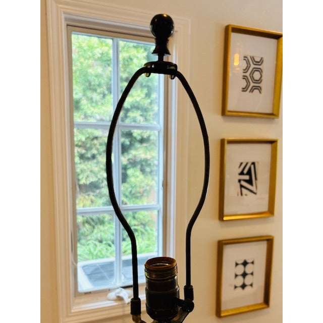 Mid 20th Century David Cressey Attributed Bubble Body Sunburst Stoneware Table Lamp For Sale - Image 10 of 12
