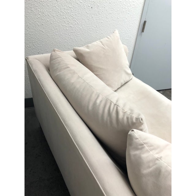 Contemporary ZGallerie Pauline Cream Velvet Sofa Chairish