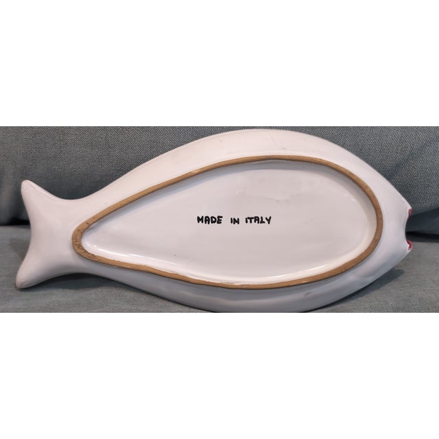 Italian Vintage MCM Italian Oval Fish Platter For Sale - Image 3 of 4