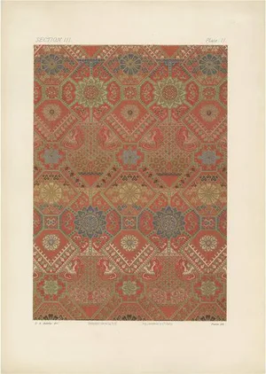 George Ashdown Audsley, Silk and Gold Fabrics II Japan, 1882, Print