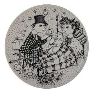 Poetic Ceramic December Series Wall Plate by Björn Wiinblad for Rosenthal Studio Line, Germany For Sale