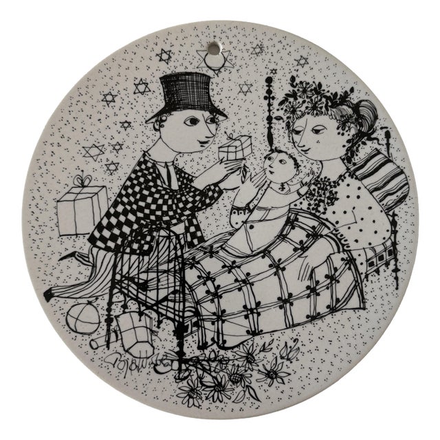 Poetic Ceramic December Series Wall Plate by Björn Wiinblad for Rosenthal Studio Line, Germany For Sale