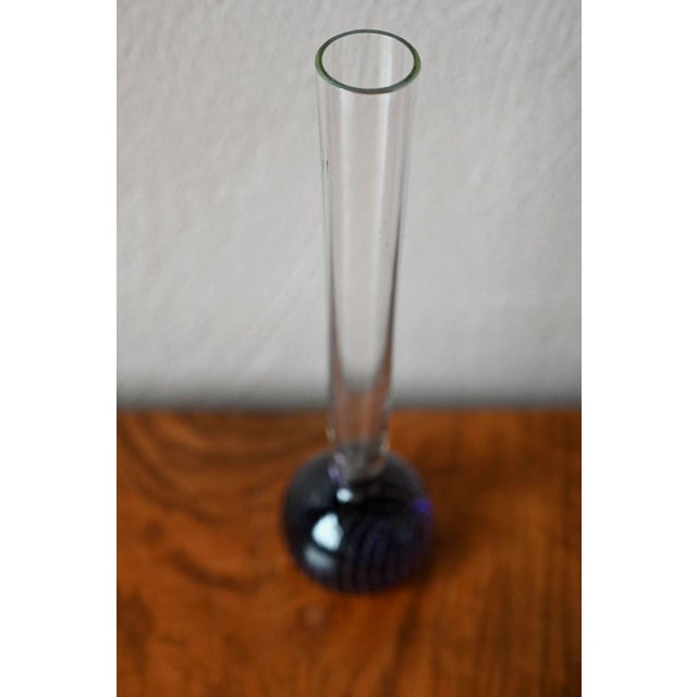 1970s Murano Glass Bubbly Vase with Purple Accents, 1970s For Sale - Image 5 of 7