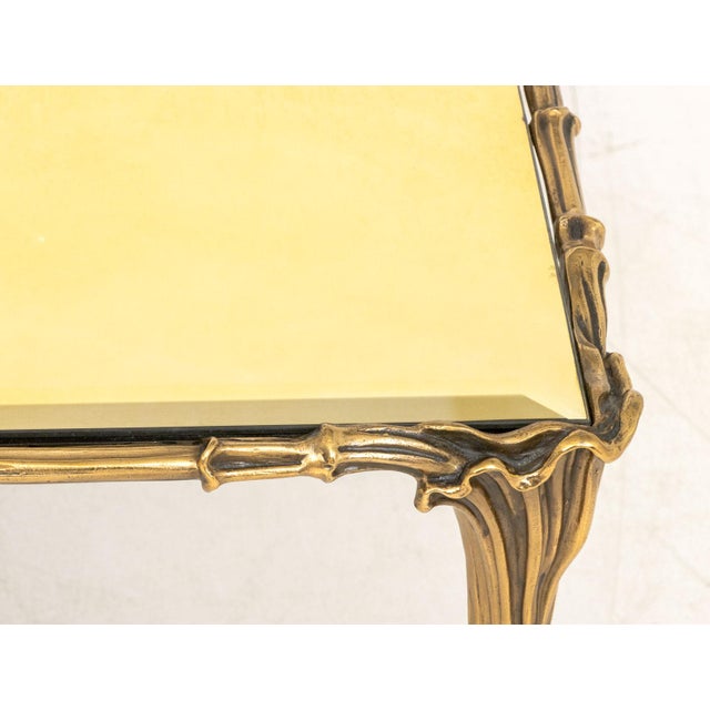 Late 20th Century Maison Jansen Style Brass Coffee Table For Sale - Image 5 of 8