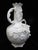 Blanc De Chine Style Glazed White Porcelain Hight Relief Flowers & Leaves Vase For Sale - Image 4 of 12