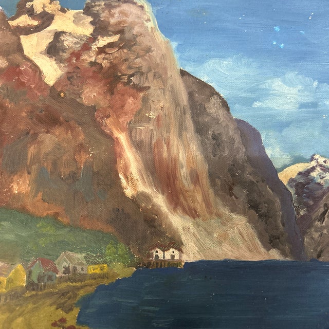 1970’s original mountains and lake landscape painting. Measures 12x9 or 16x13 framed. Check out my shop Robins Egg Gallery...