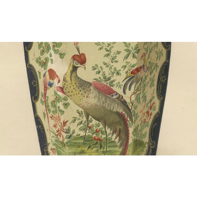 Joseph H. Thorpe, Worcester Porcelain Vases with Pheasant and Panels, 1910, Chromolithographs on Paper, Set of 2 For Sale - Image 6 of 12
