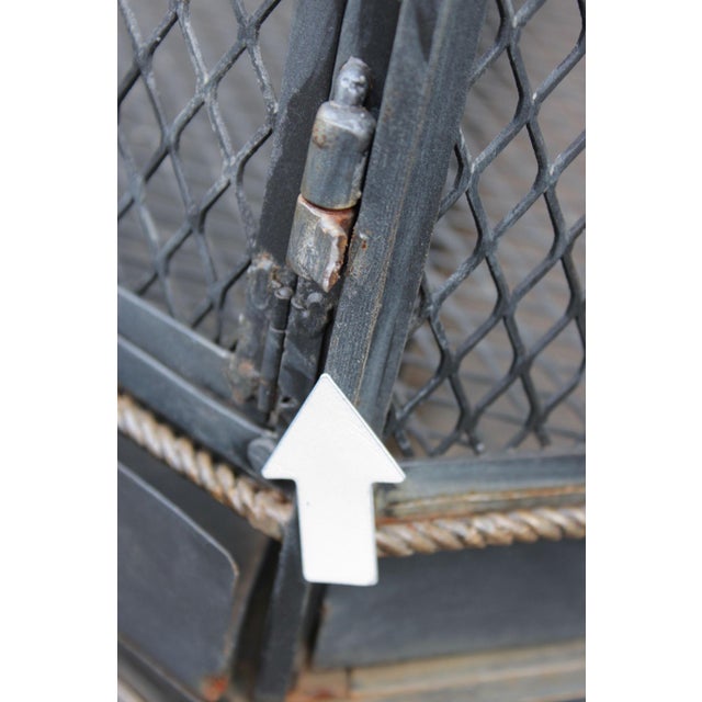 Vintage Wrought Iron Garden Bird Cage On Stand For Sale - Image 17 of 18