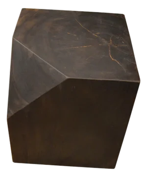 Andrianna Shamaris Faceted Suar Wood Side Table