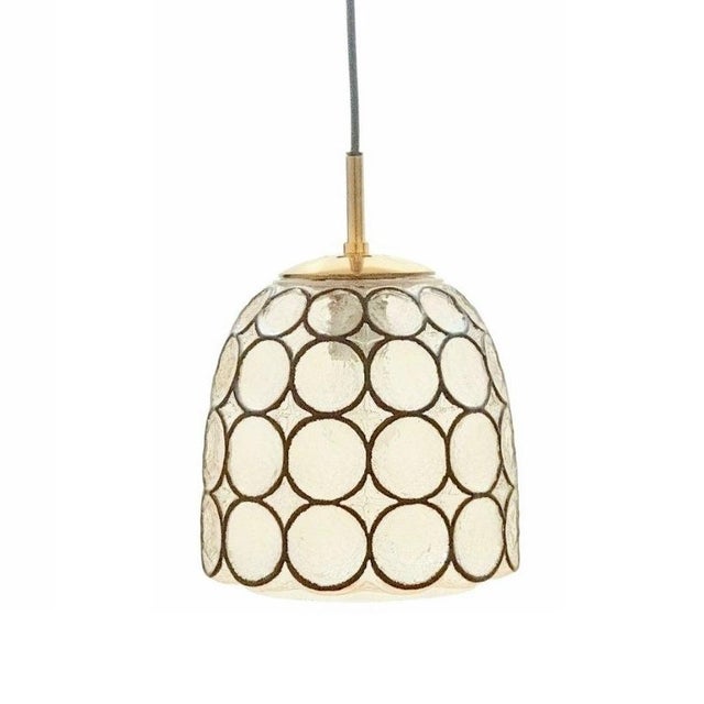 Black Mid-Century Modern Glass Pendant Light from Limburg, Germany, 1960s For Sale - Image 8 of 8