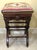Victorian Antique, Victorian, Adjustable X-Frame, Mahogany Piano/Foot Stool, With Geometric, Needle-Point, Upholstered Top, Postawka, Cambridgeport, Mass, 1871 For Sale - Image 3 of 9