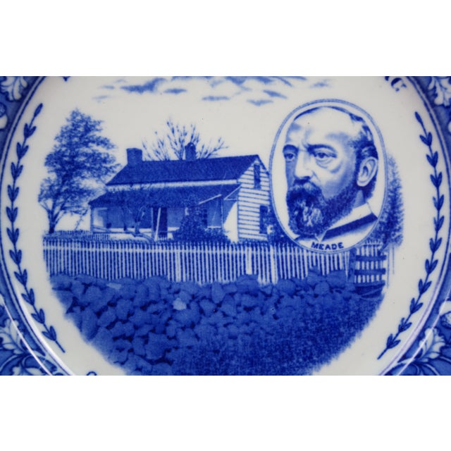 Antique F. Winkle & Co. Gettysburg General Meade's Headquarters Souvenir Plate For Sale - Image 6 of 10