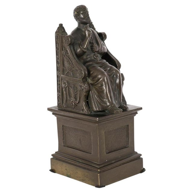 Antique Italian Grand Tour Patinated Bronze Sculpture of St Peter, 19th Century For Sale - Image 11 of 11