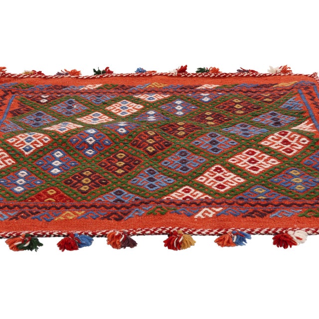 Mid-Century Modern Vintage Anatolian Yüncü Chuval, 02'09 X 02'05 For Sale - Image 3 of 13