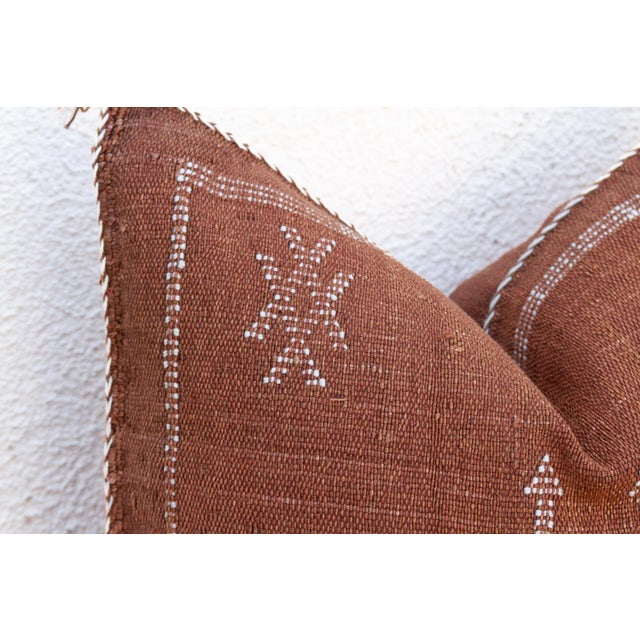 Clay Diamond Cactus Silk Moroccan Pillow For Sale In Los Angeles - Image 6 of 8
