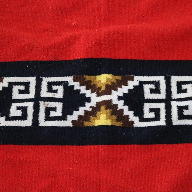 Native American Art Antique Southwest Native American Handwoven Blanket C1930 For Sale - Image 4 of 9