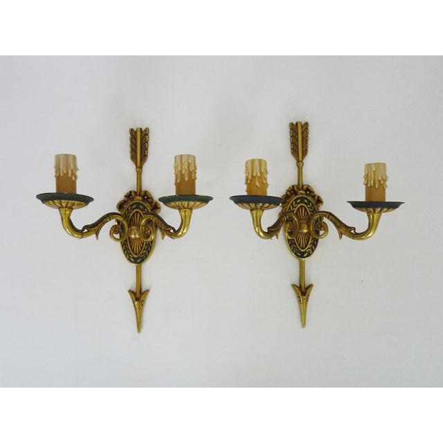 Vintage Wall Light in Bronze, 1920s For Sale - Image 10 of 10