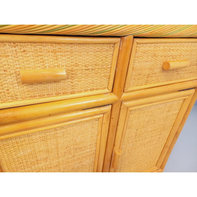 Vintage Woven Rattan Sideboard, 1970s For Sale - Image 15 of 18