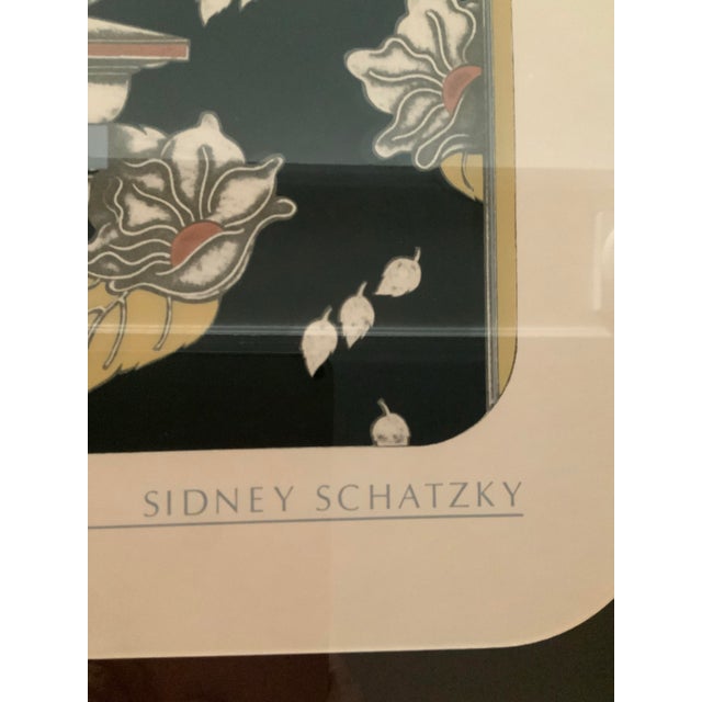 Large Scale Sidney Schatzky Art Deco Revival Chinoiserie Print With Custom Pagoda Mat – Framed 26” × 38” Palm Beach Chic - See Inspiration Pics! For Sale In New Orleans - Image 6 of 11