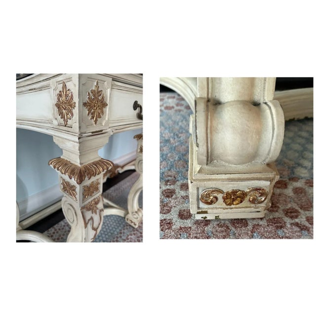 1930s French Louis XV Style Maison Jansen Marble Top Console / Sideboard Table For Sale - Image 10 of 12