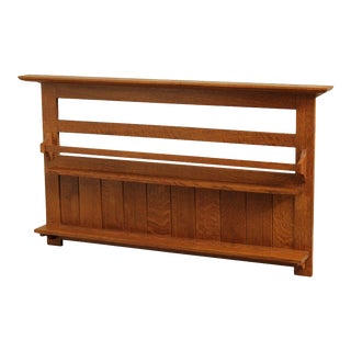 Stickley Mission Collection Oak Hanging Shelf Plate Rack For Sale