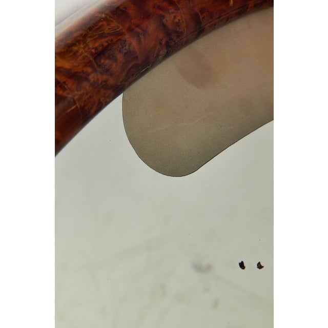 Black Vintage Illuminated Briar Wall Mirror by Guglielmo Ulrich, 1930s For Sale - Image 8 of 14